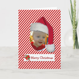 Fun Weihnachtsmannmütze Chrismtas Fotokarte Feiertagskarte