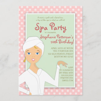 Fun Wellness-Center Girl Birthday Wellness-Center Einladung