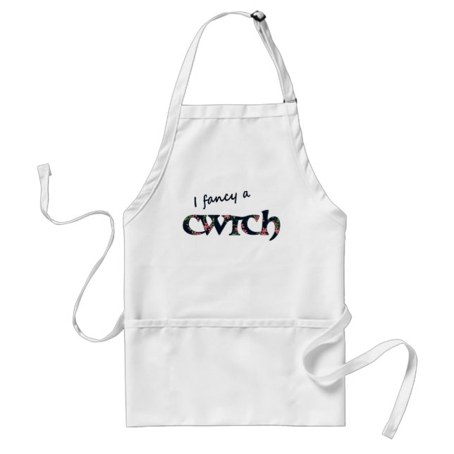 Fun Welsh Cwtch Schürze, floral Schürze (Vorne)