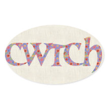 Fun Welsh Cwtch Stickers, Ditzy Blume