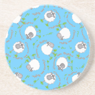 Fun Welsh Sheep, Wales Forever, Custom Untersetzer