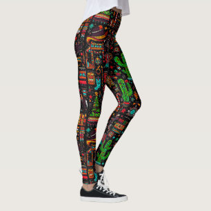 Fun Western Pattern Weihnachten Leggings
