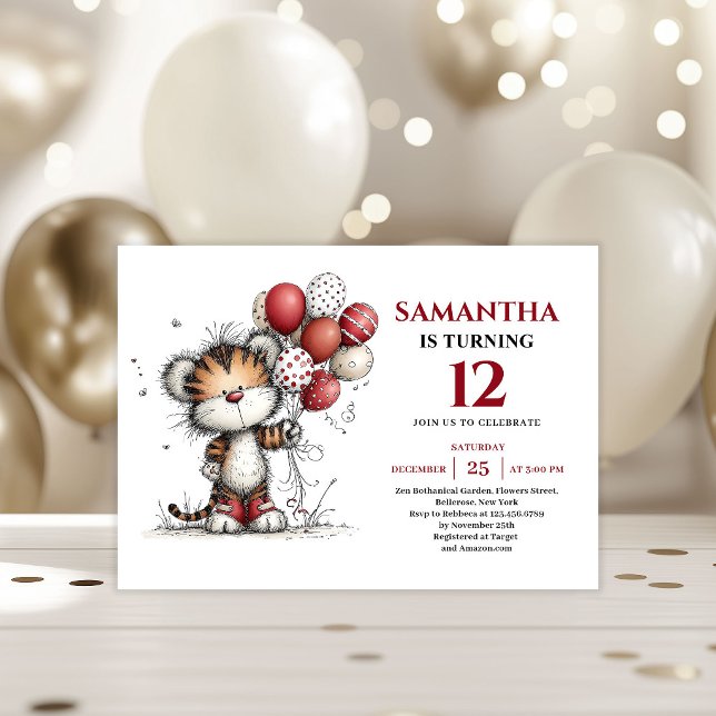 Fun whimsical animals theme kids birthday invites einladung (Fun whimsical animals theme kids birthday invitation

)