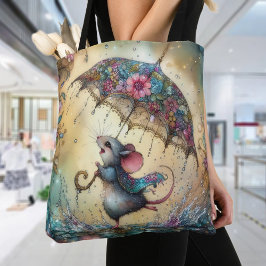 Fun Whimsical April Dusche Niedliche Maus Tasche