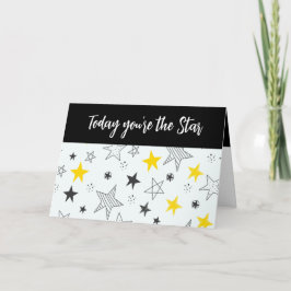 Fun Whimsical Stars Ajouter un nom Bonne carte d'a