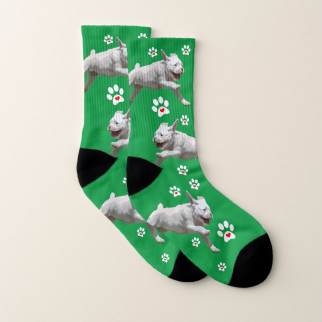 Fun White Boxer Dog Socken (Paar)