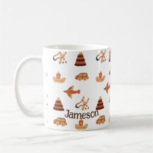 Fun White Brown Kids Toy Flugzeug Boat Geschenk Kaffeetasse
