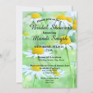 Fun White Daisies Kontraste Schriftart Einladung