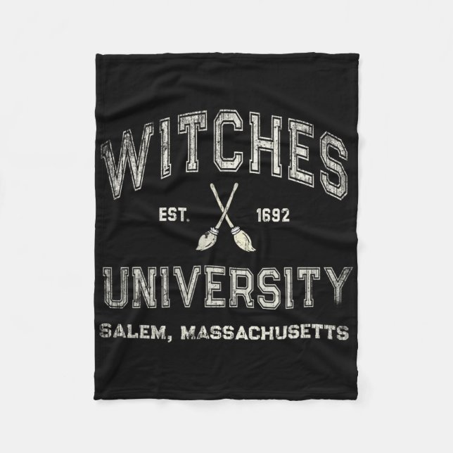 Fun Wiccan Hexes Universität Salem Machusetts mit Fleecedecke (Vorderseite)