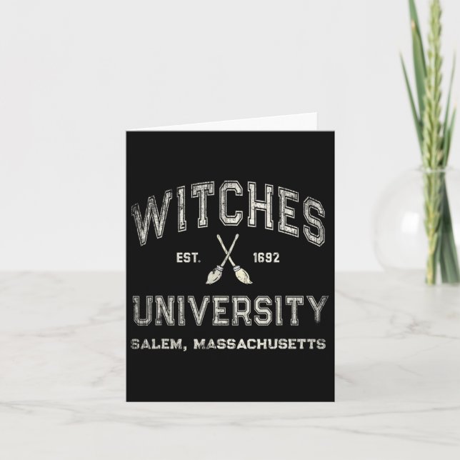 Fun Wiccan Hexes Universität Salem Machusetts mit Karte (Vorderseite)