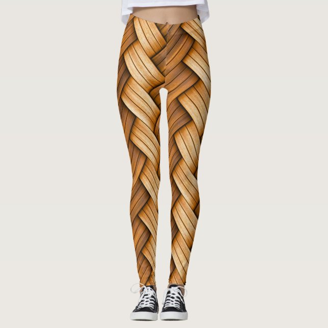 Fun Wicker Basket Weave Leggings (Vorderseite)