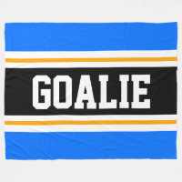 Fun Wide Bright Blue Black GOALIE Racing Streifen