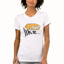 FUN "WIE BUTTA" T - SHIRT GELB UND WEISS