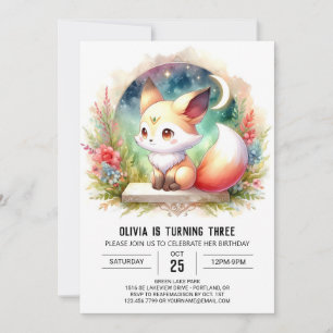 Fun Wild Fox Geburtstag digital Einladung