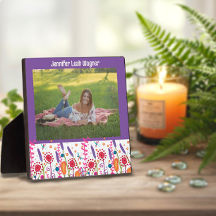 Fun Wildblume Farbenfrohe Abschluss Custom Foto Fotoplatte