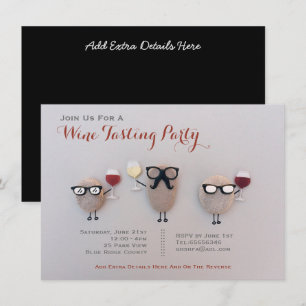 Fun Wine Degustation Party Einladungen Rock indivi