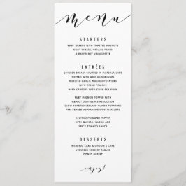 Fun Wirbel Calligraphy Wedding Menu Menükarte