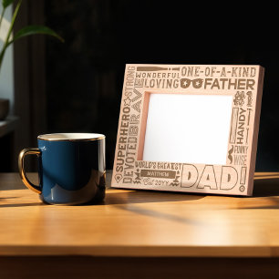 Fun Words for #1 Vater Gift for Vathers Day Keepak Geätzte Rahmen