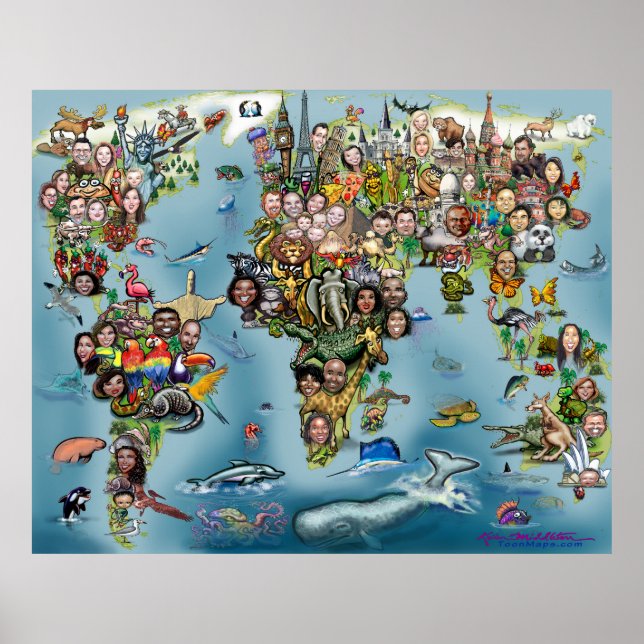 Fun World Map Poster (Vorne)