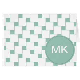 Fun Woven Squares Minze Green