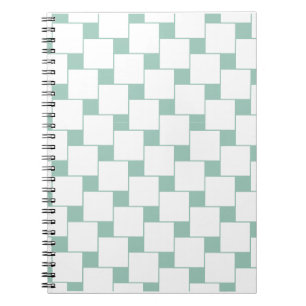 Fun Woven Squares Minze Green Notizblock
