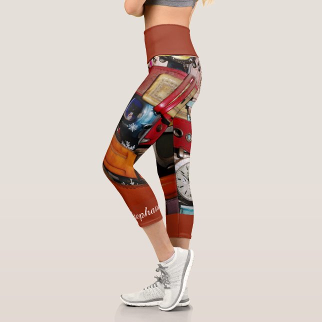 Fun Wrist Uhren Personalisiert Name Capri Leggings (Links)