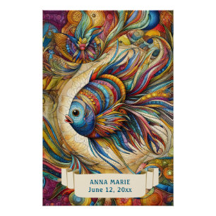 FUN WUNDERSCHÖNE FARBE TROPISCHER FISCH FÜR KINDER POSTER
