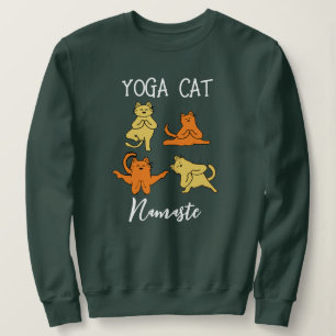 Fun Yoga Chat Collage Sweatshirt Cadeau pour Amour