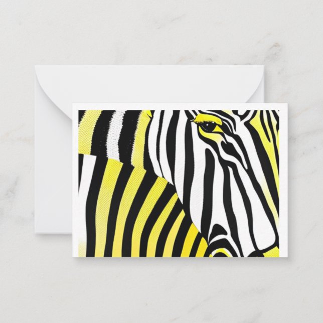 Fun Zebra Print Pattern Mitteilungskarte (Vorderseite)