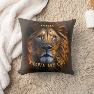 Fun Zitat "I Liebe My Cat" Individuelle Name Kopfk Kissen