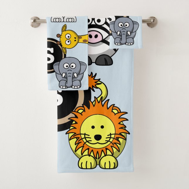 Fun Zoo Animals Badhandtuch Set (Insitu)