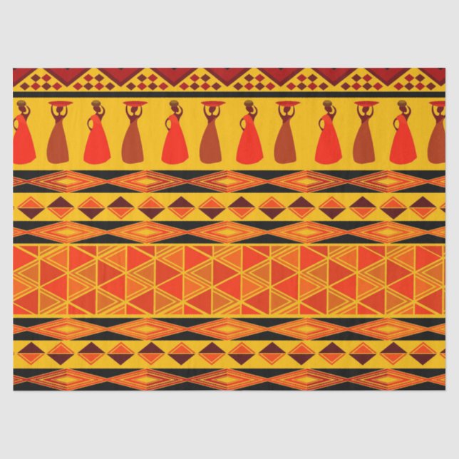 Funafrikanisches Stammmuster-Party-Papier Seidenpapier (Vorderseite)