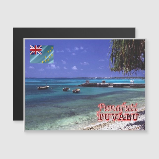Funafuti - Tuvalu - Meeresblick - Magnetkarte (Vorne/Hinten)