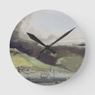 Funchall, plate 1 from 'A Voyage to Cochinchina' b Runde Wanduhr