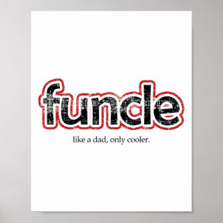 Funcle Definition Funny Joke Geschenk für Onkel Poster