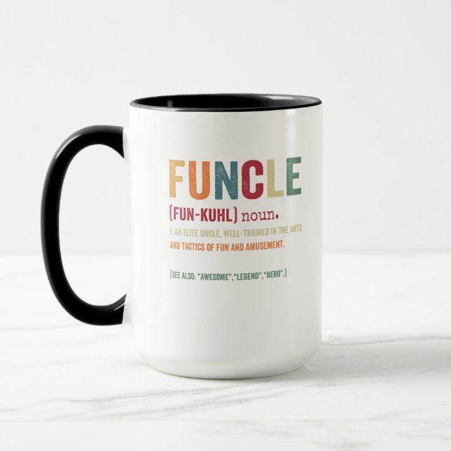 Funcle Funny Uncle Definition, Awesome Legend Hero Tasse (Links)