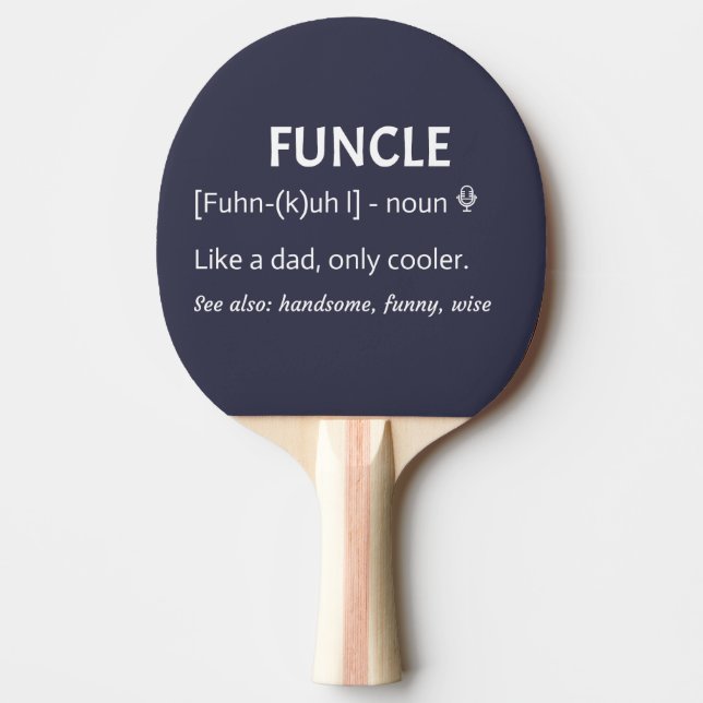 FUNCLE Onkel Geschenk Funny Joke Tischtennis Schläger (Vorderseite)