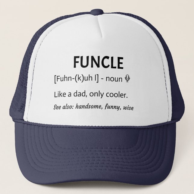 FUNCLE Onkel Geschenk Funny Joke Truckerkappe (Vorderseite)