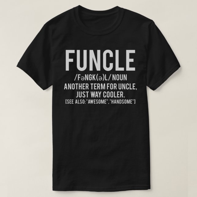 funcle T-Shirt - lustiges Onkelvati-Vatert-stück (Design vorne)