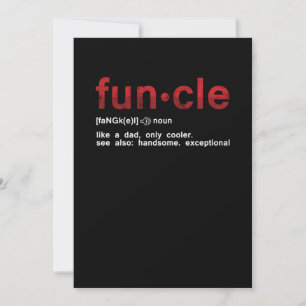 Funcle Uncle Family Member Best Uncle Gift Einladung