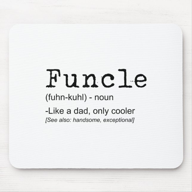 Functional Definition Funny Joke-Geschenk für Onke Mousepad (Vorne)