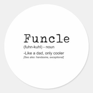 Functional Definition Funny Joke-Geschenk für Onke Runder Aufkleber
