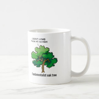 Fundamentalistischer Eichen-Baum-Cartoon Kaffeetasse