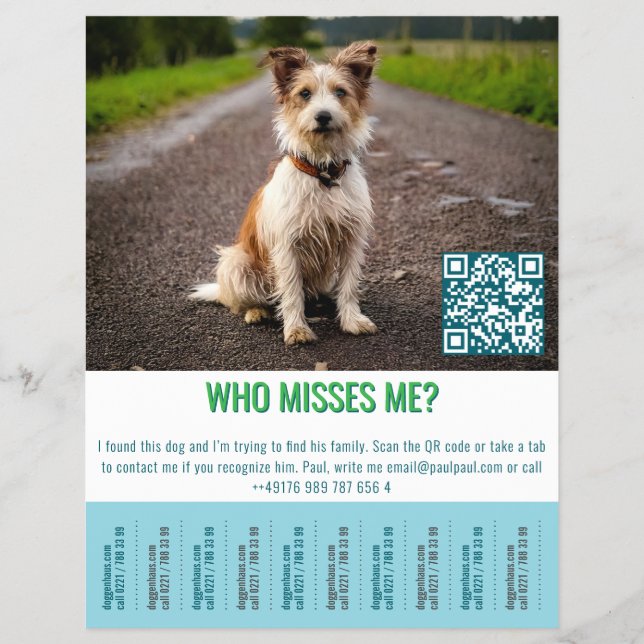 Fundhund Vorlage tab  Flyer (Vorne)