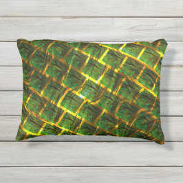 Fundo com imagem verde sob grade dourada? kissen für draußen