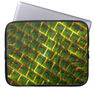 Fundo com imagem verde sob grade dourada? laptopschutzhülle
