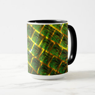 Fundo com imagem verde sob grade dourada? tasse
