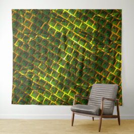 Fundo com imagem verde sob grade dourada? wandteppich
