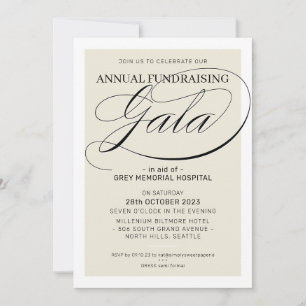 FUNDRAISIERENDES GALA-Ereignis extravaganter Goldr Einladung