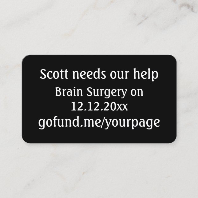 Fundraising-Event für Friend QR-Code gehen Sie Fon Visitenkarte (Vorderseite)